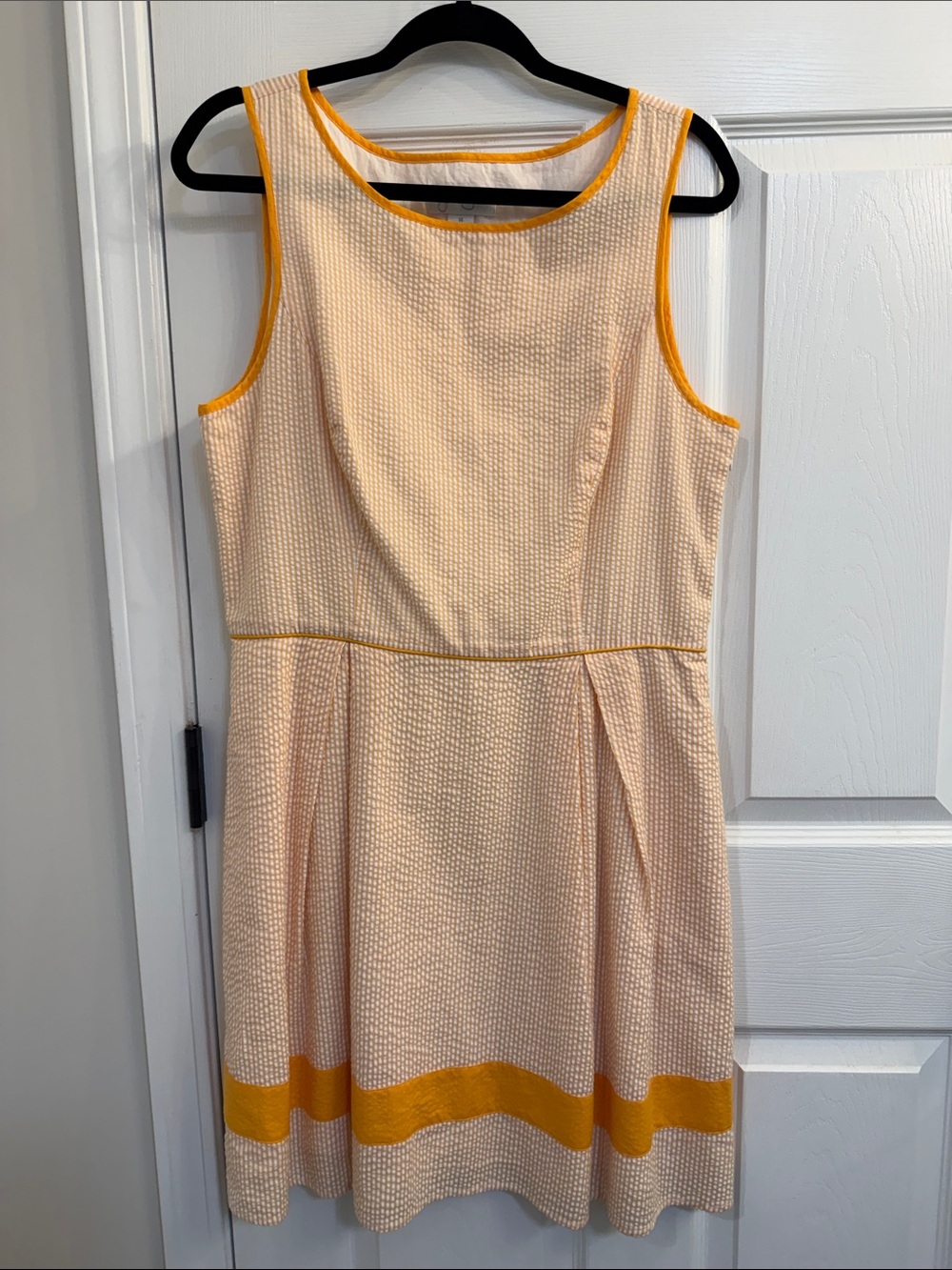 Jessica Simpson Dress with Yellow Trim Size 14